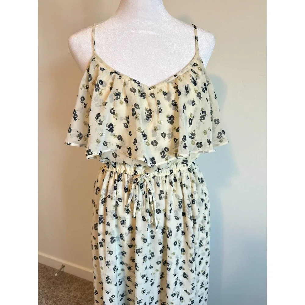 Abercrombie & Fitch Women Maxi Dress Floral Boho Flowy Cottagecore Size L